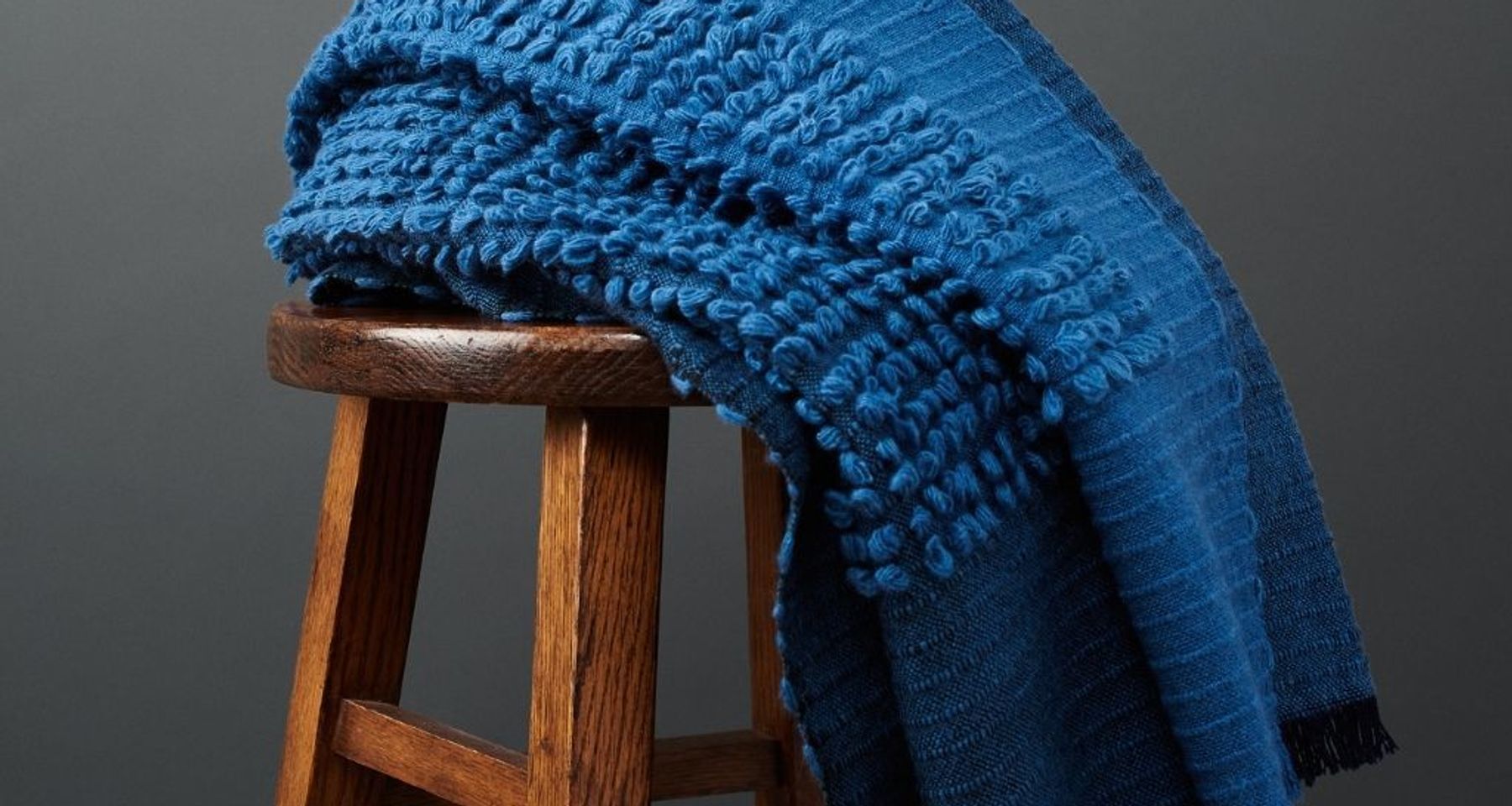 Macaroon Midnight Merino Throw by Studio Variously