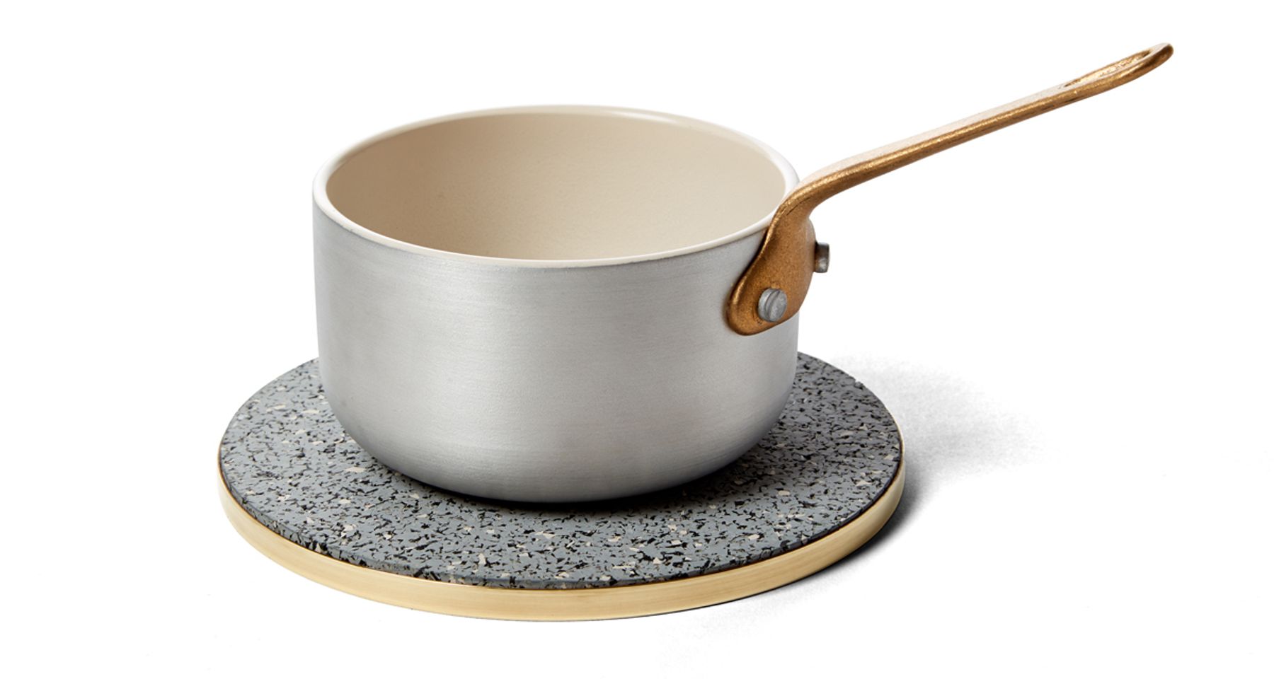 Brass and Rubber Trivet by Slash Objects