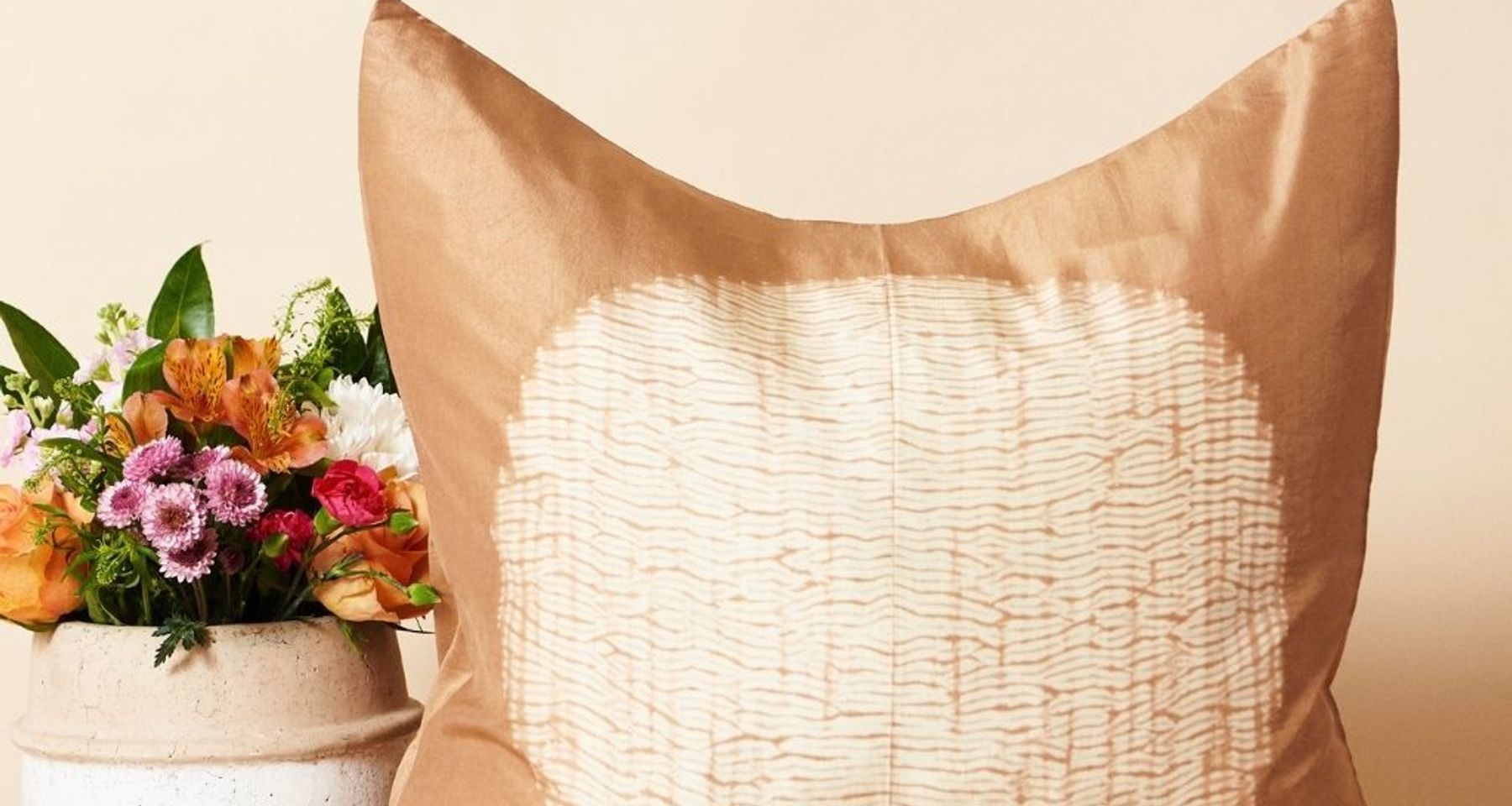 Shunya Gold Silk Pillow by Studio Variously