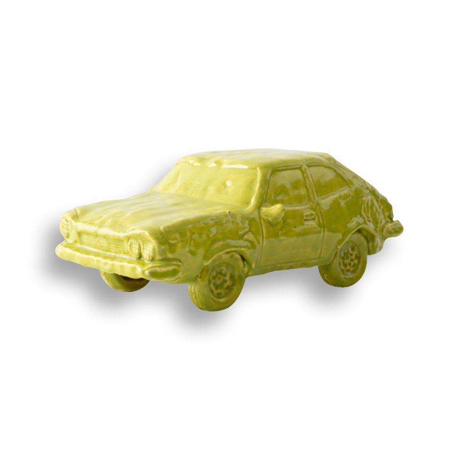 Chartreuse Accord Handmade Glazed Stoneware Sculpture Unique Edition