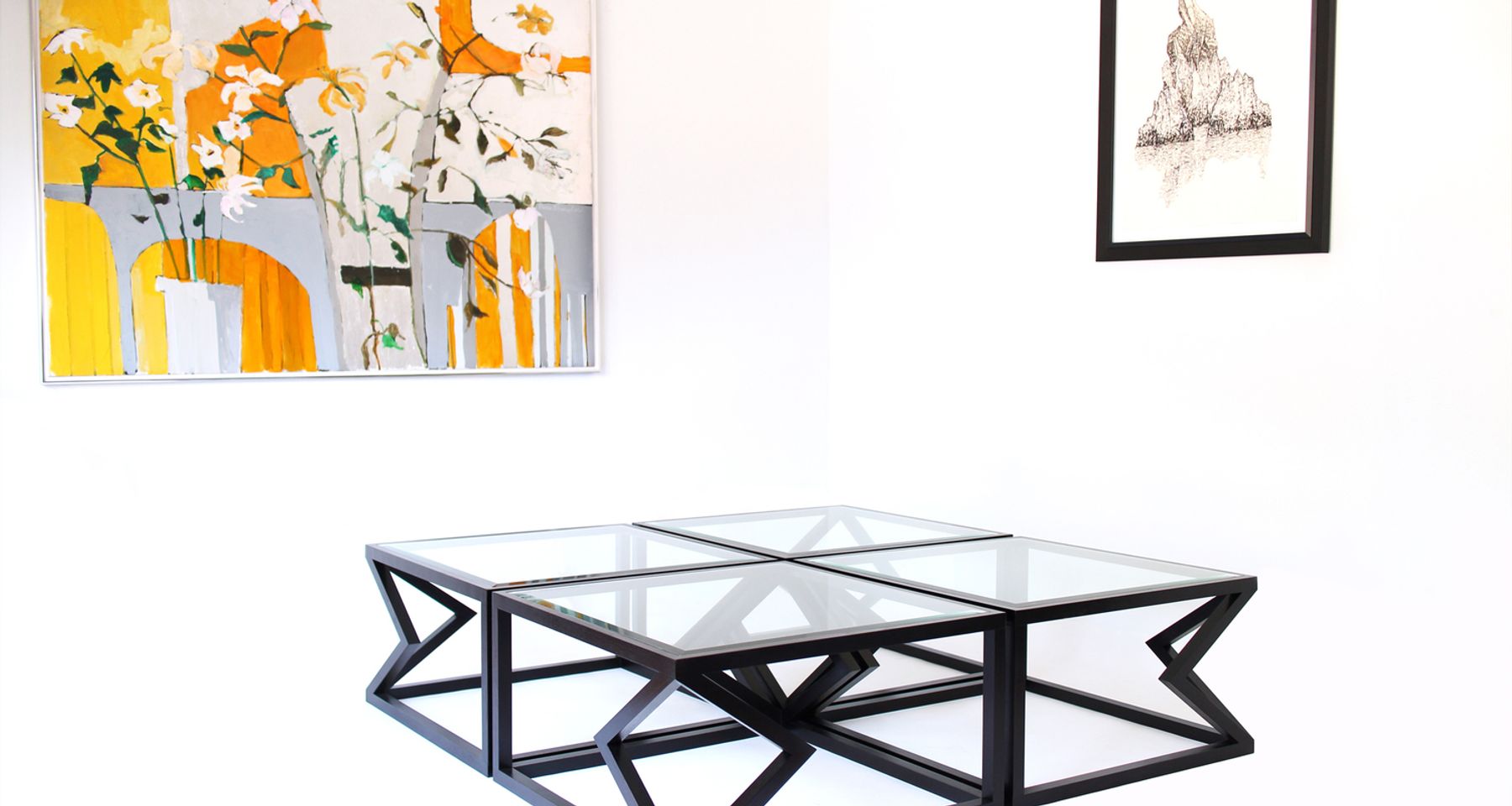 Quad Diamond Cocktail Table by Alex Drew & No One