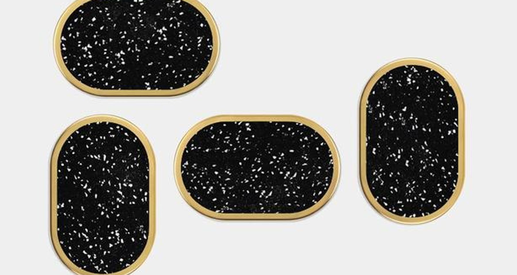Ring Rubber Coasters Set by Slash Objects