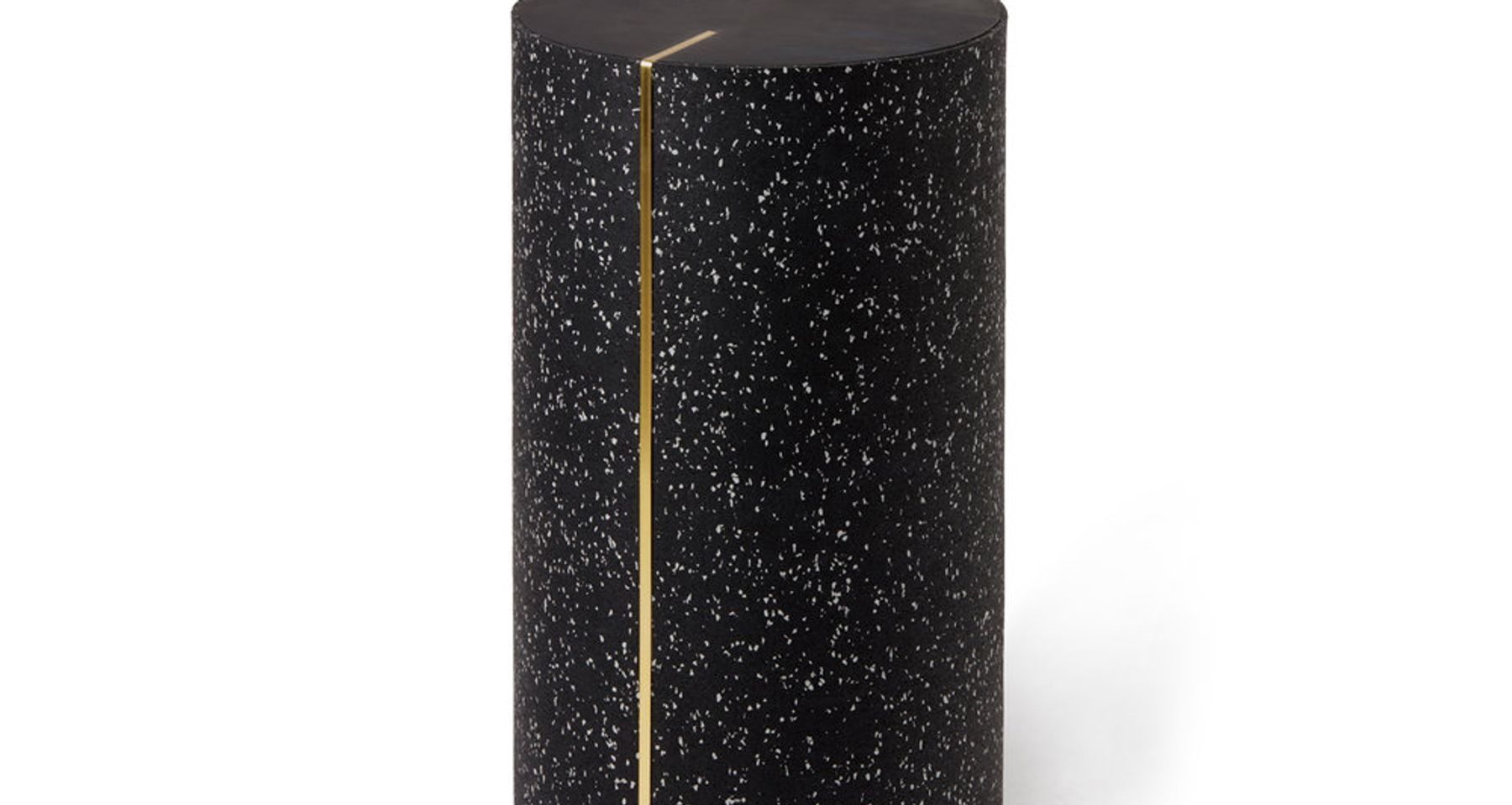 Rubber CYL Side Table | Pure Black by Slash Objects