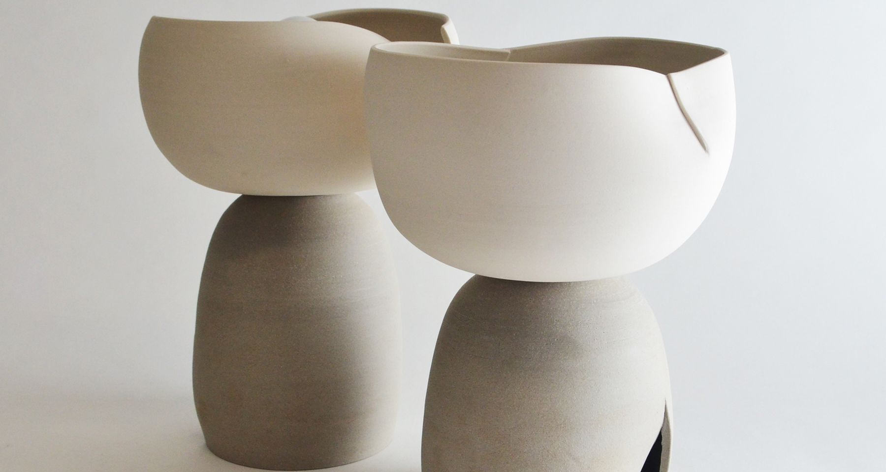 Dart Accent Lamp - White & Taupe by Studio Joo