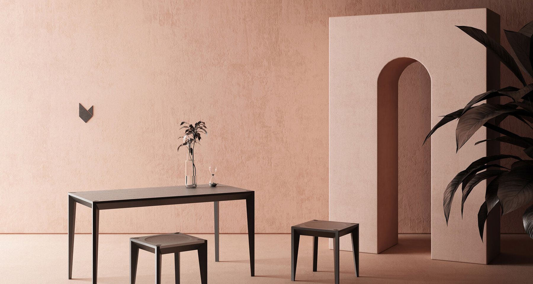 MiMi Table and Desk Ebonized by Miduny