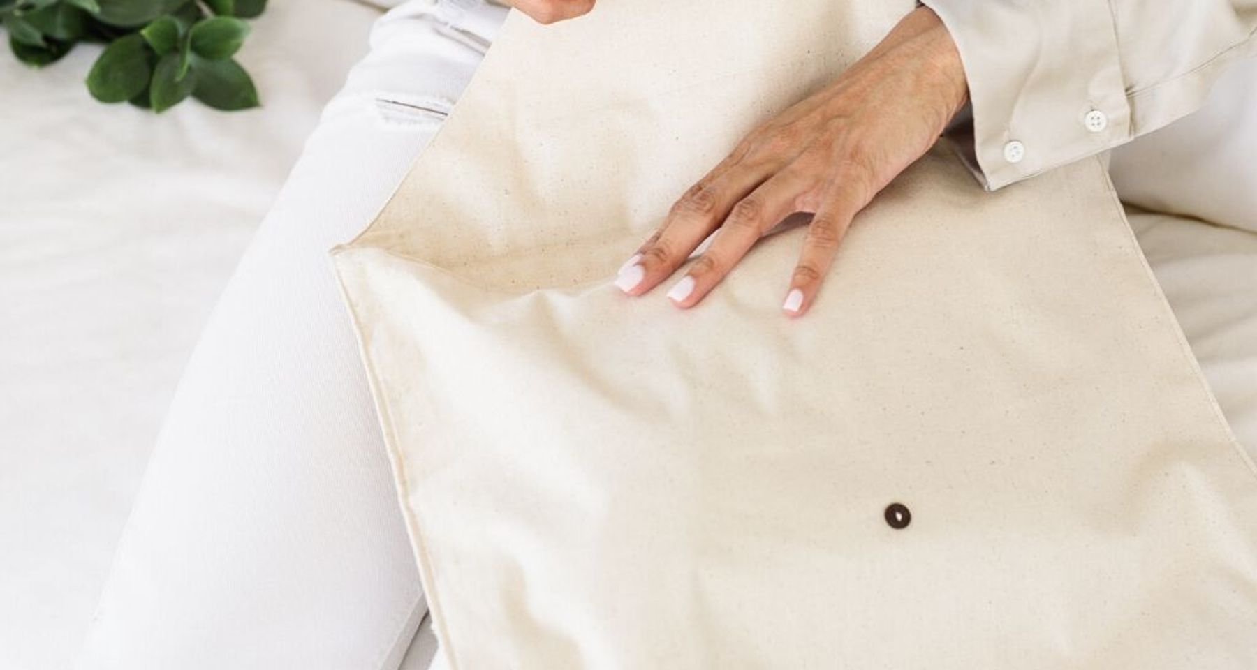 Sage Organic Cotton Throw  by Studio Variously
