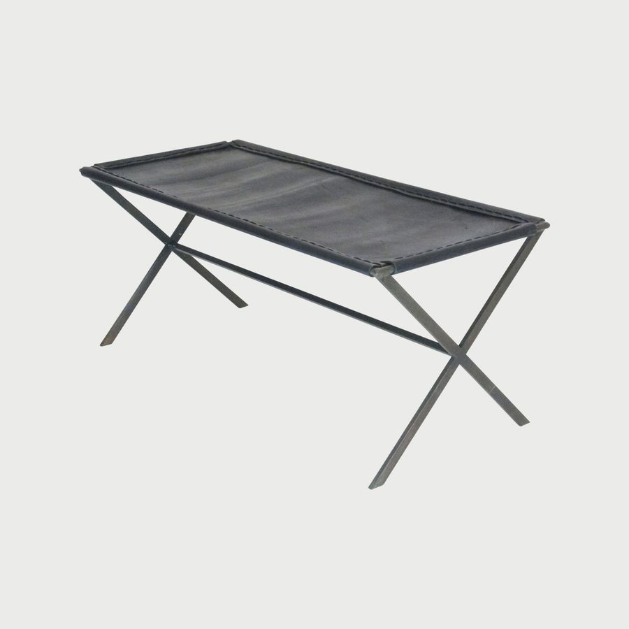 Handstitched Leather X Bench