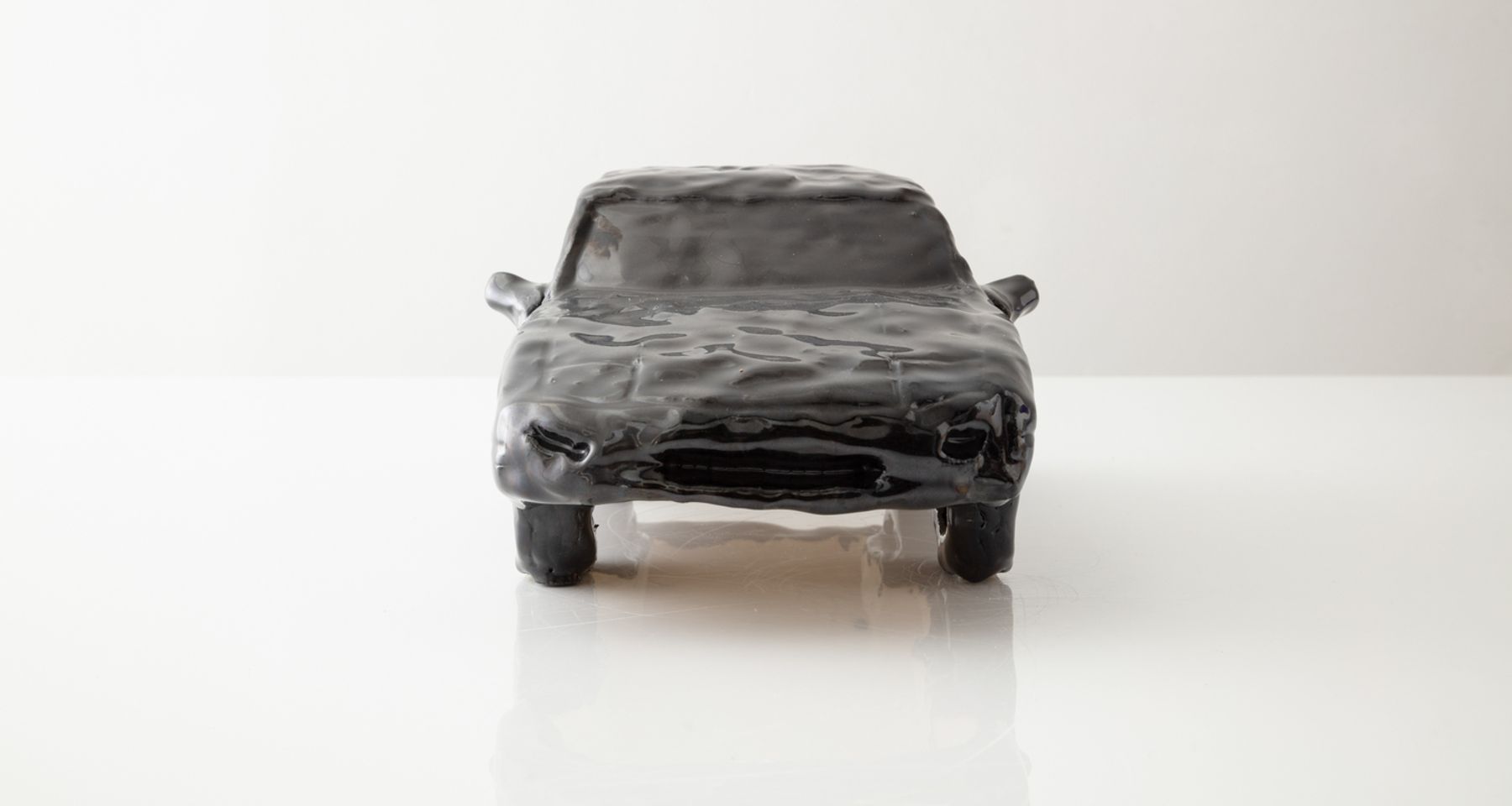 Hematite Fiero Glazed Stoneware Sculpture Unique Edition by Fort Makers