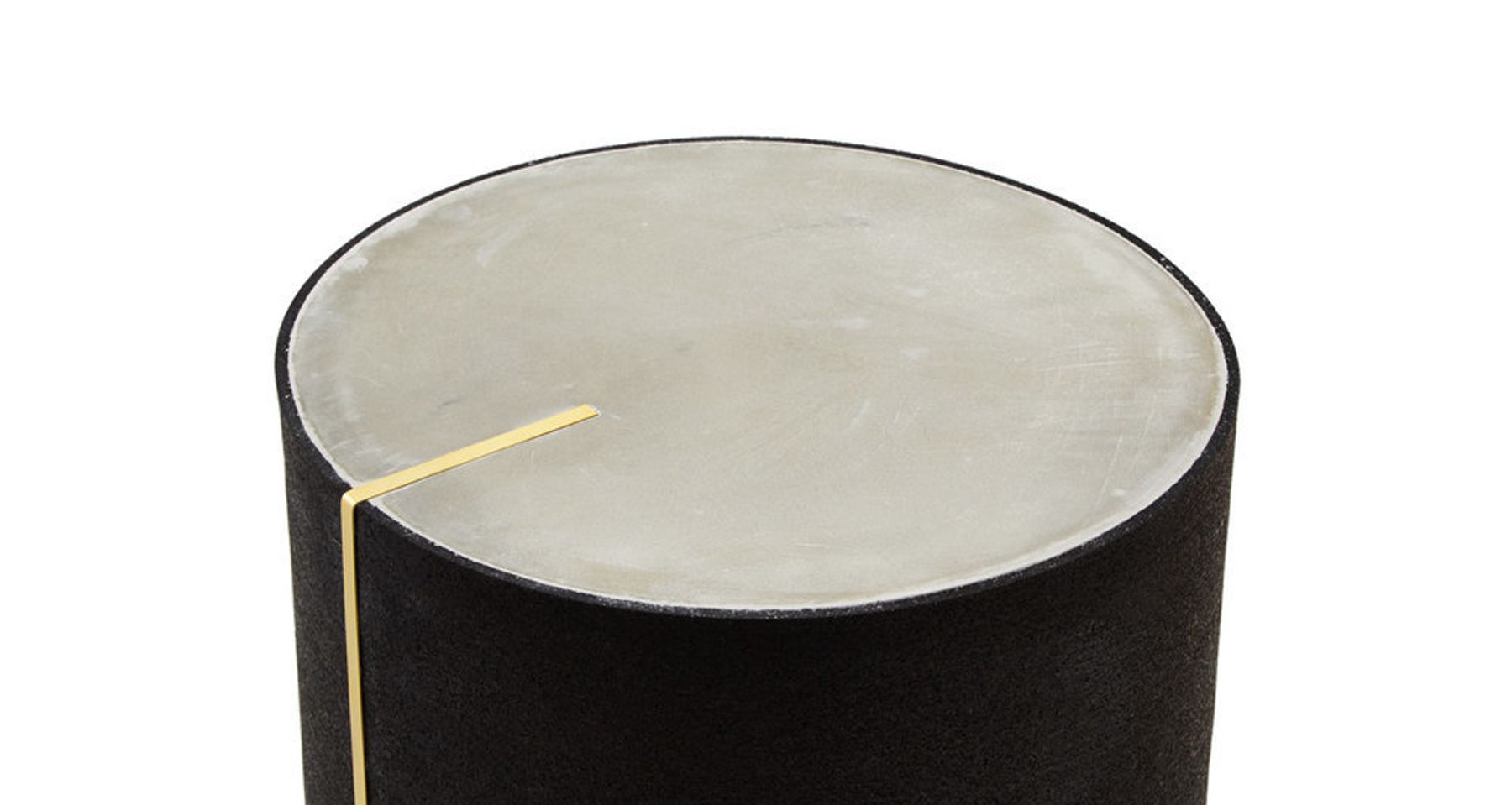 Rubber CYL Side Table | Pure Black by Slash Objects