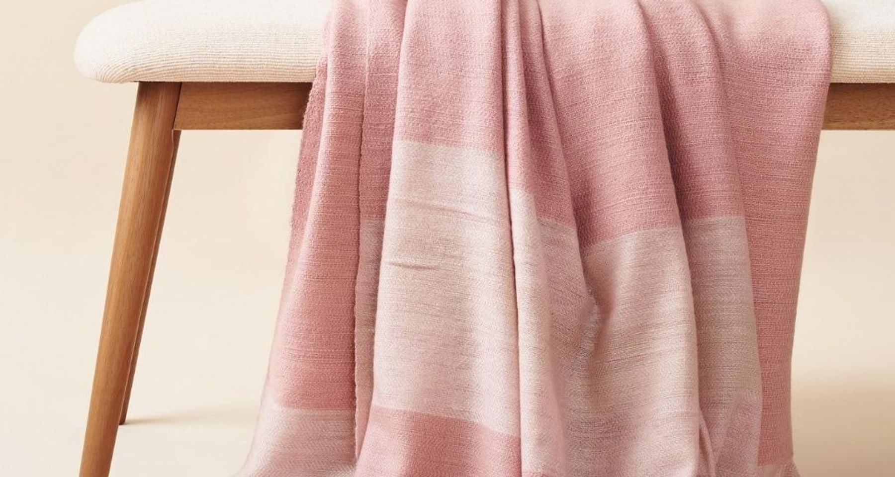 Rosa Merino Throw / Bedspread / Blanket  by Studio Variously