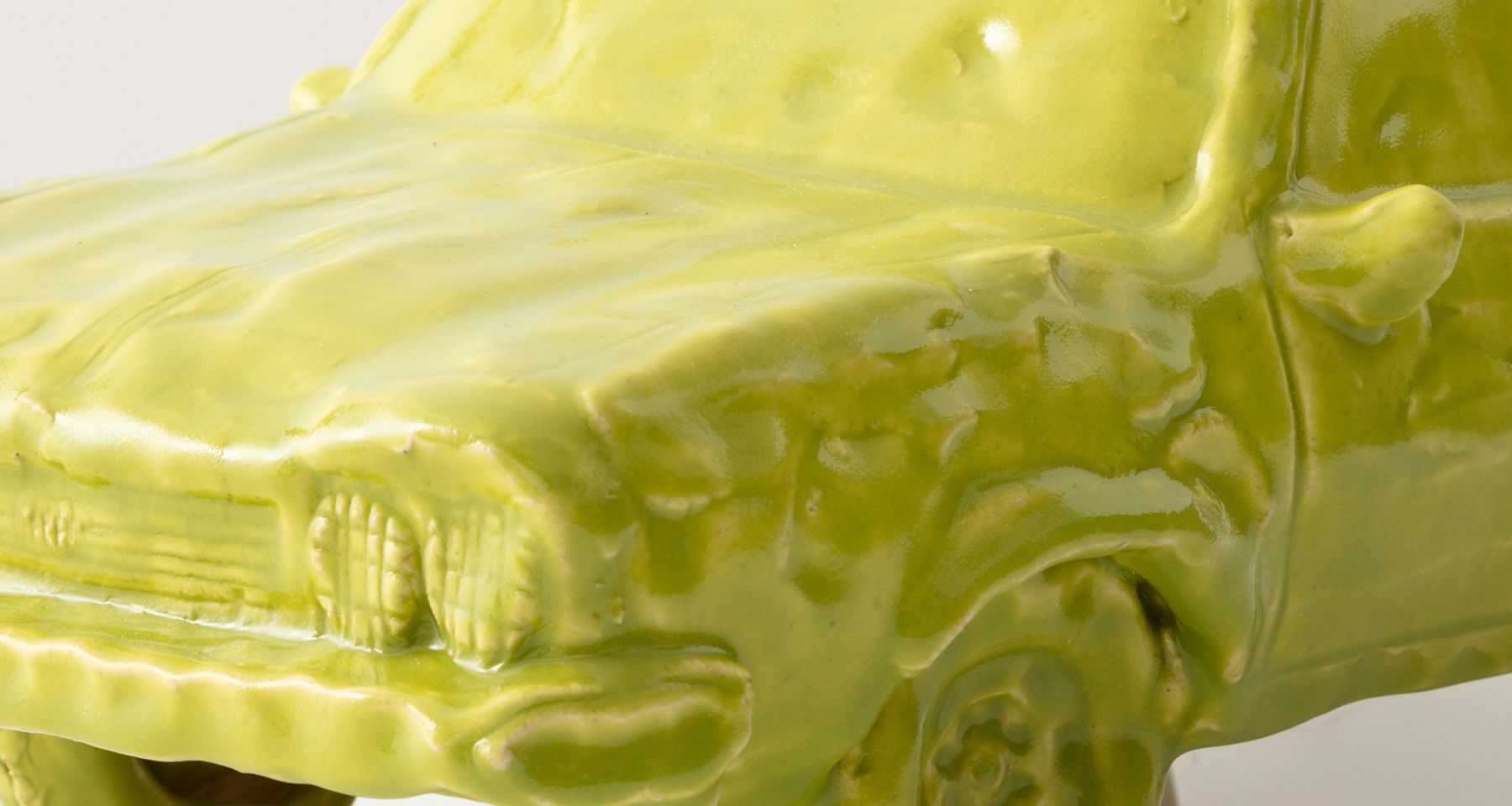 Chartreuse Accord Handmade Glazed Stoneware Sculpture Unique Edition by Fort Makers