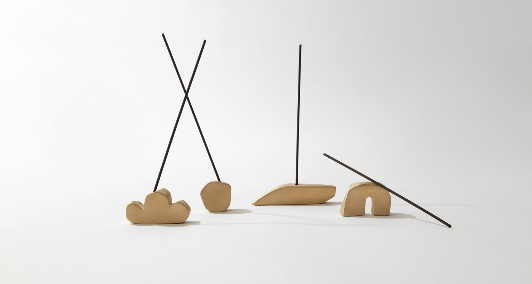 Sculptural Brass Rainbow Incense Holder by Fort Makers