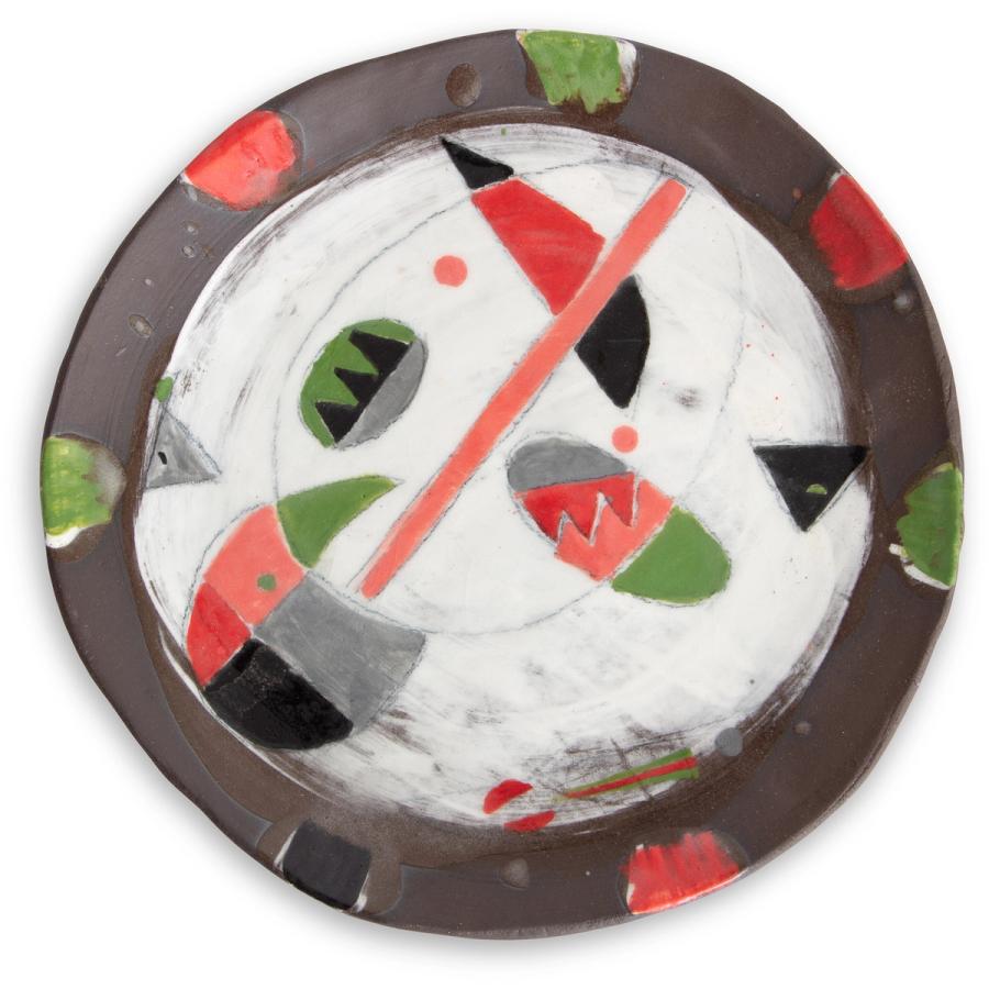 Planets of Face Hand-Crafted Ceramic Plate Unique Edition