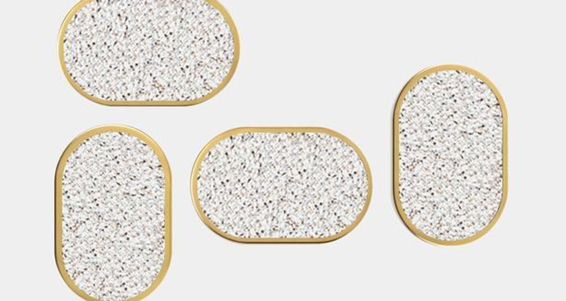 Ring Rubber Coasters Set by Slash Objects
