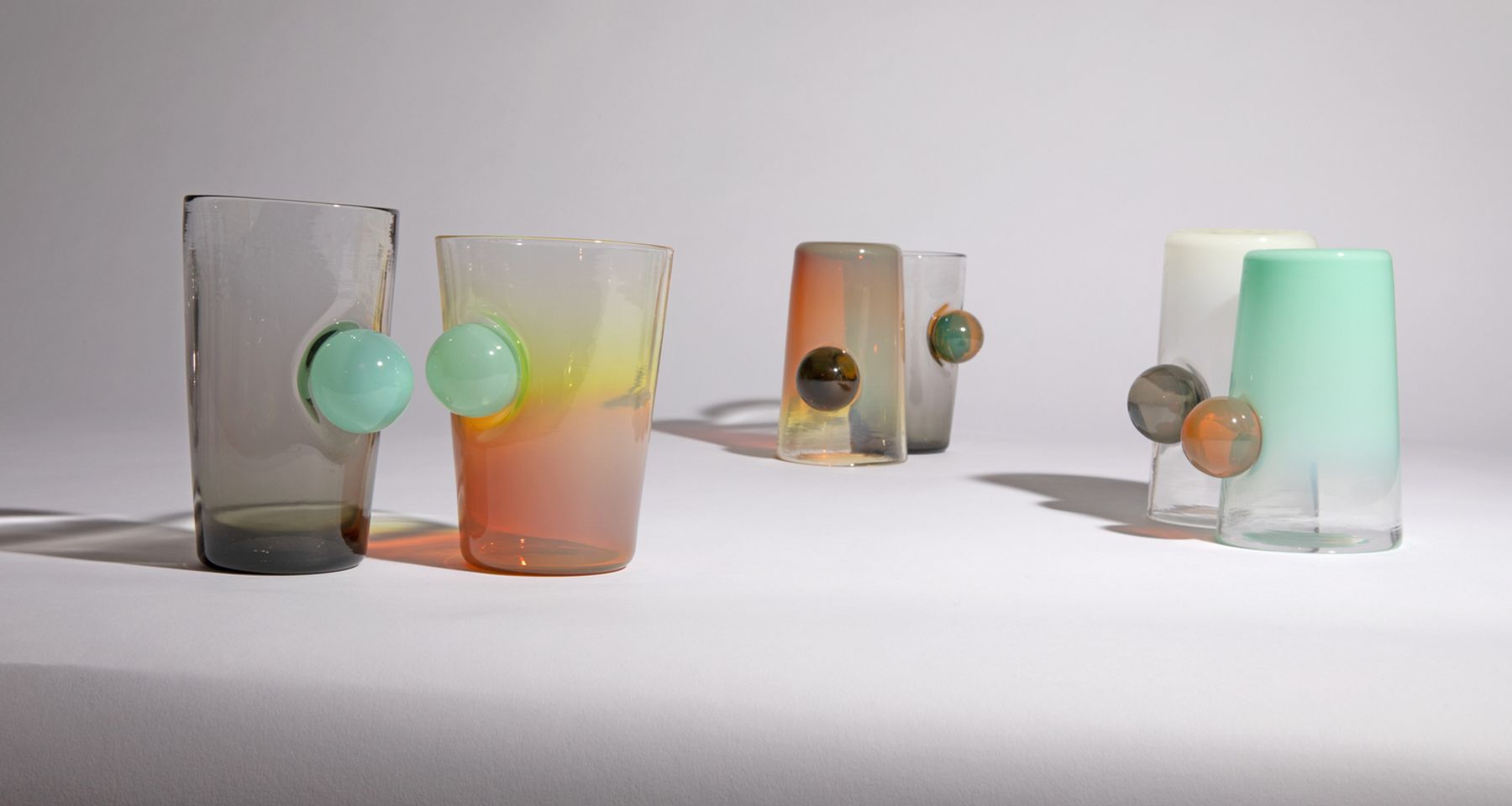 Hand Blown Glass Sunrise Sunset Cup 3   by Fort Makers