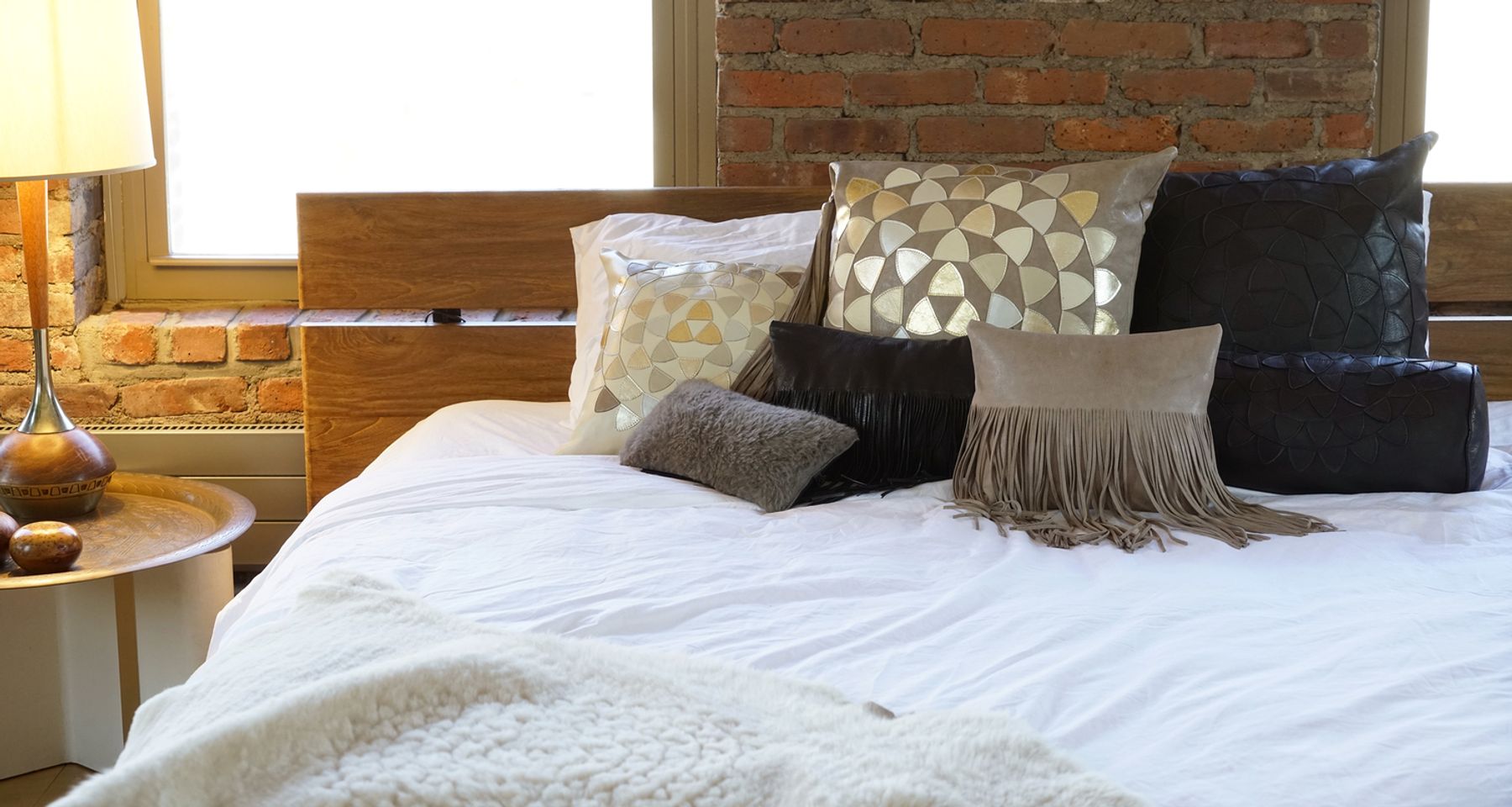 Fringe Pillow by Moses Nadel