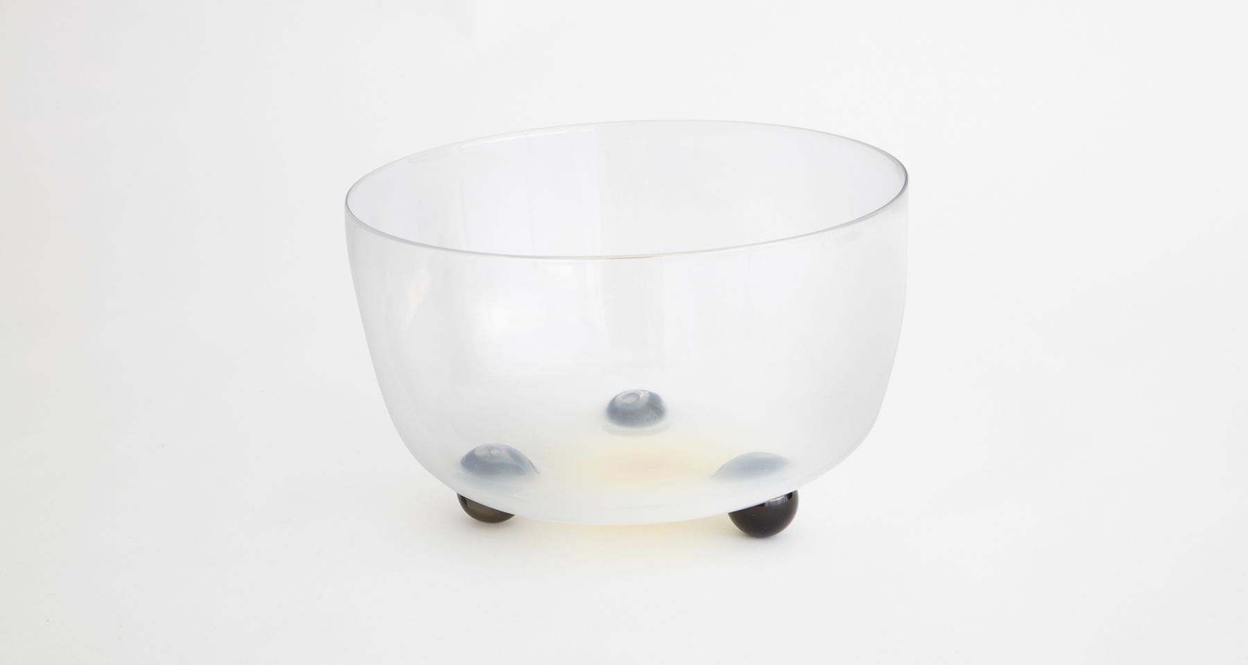 Handmade Glass Tri-Leg Clear Bowl   by Fort Makers