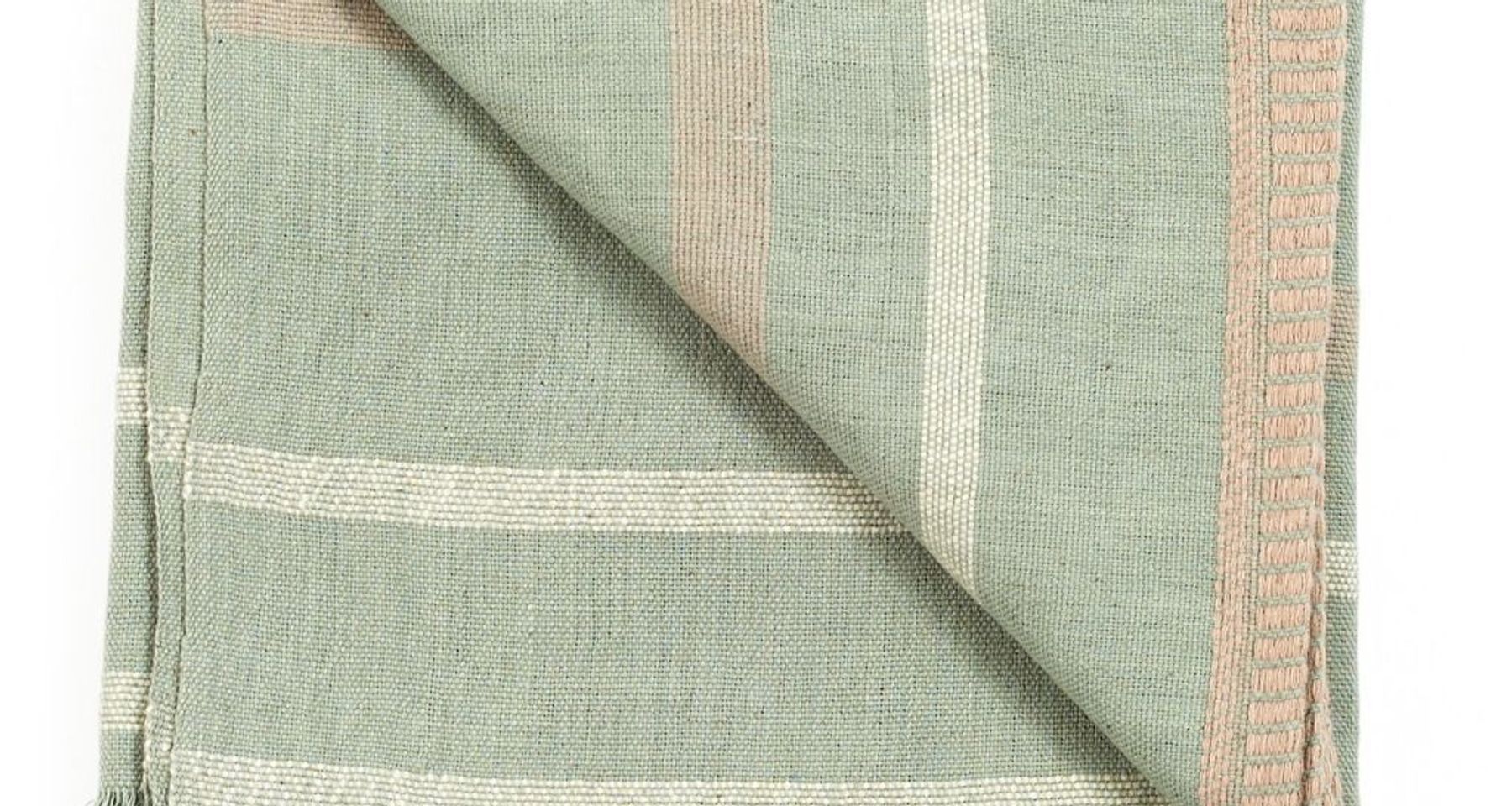 Sage Organic Cotton Throw  by Studio Variously