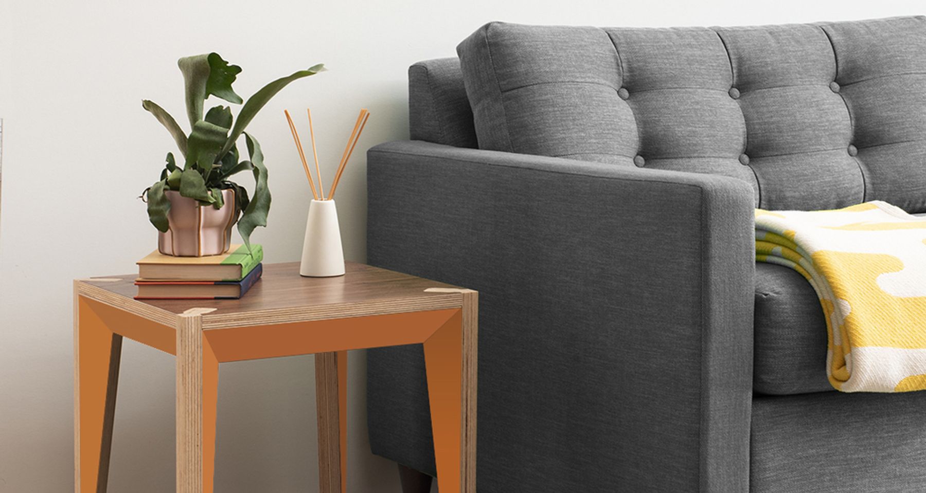 MiMi Stool Walnut Orange by Miduny