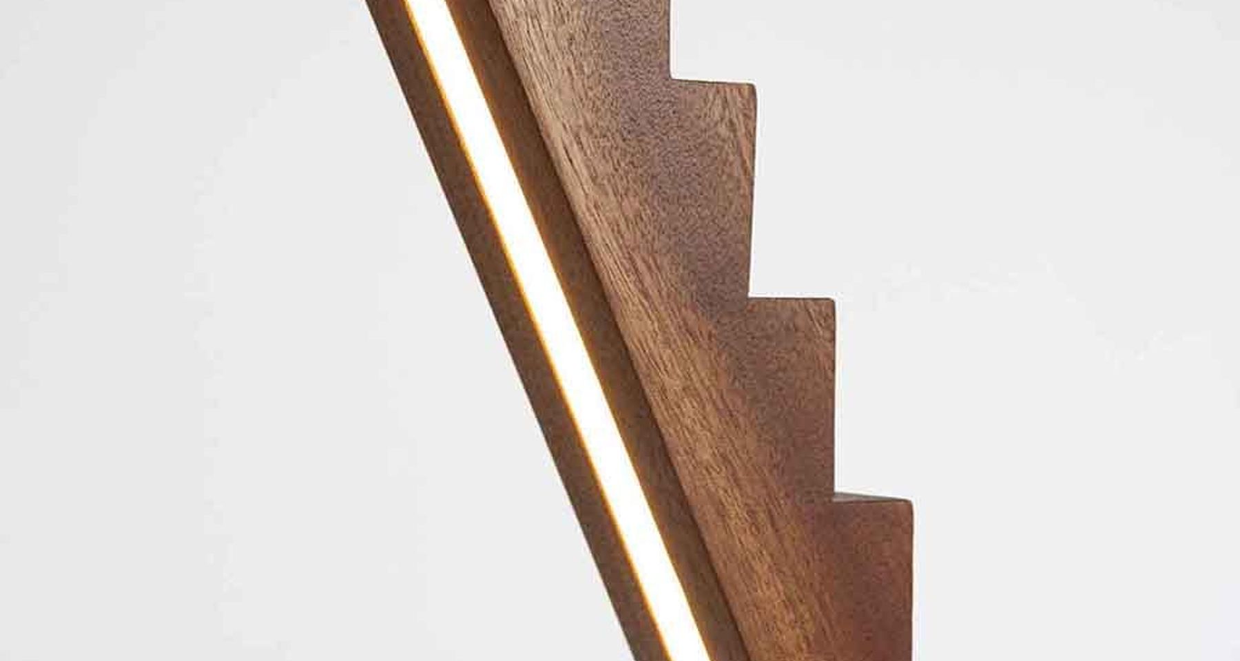 Sapele Stepped LED Light by Fort Makers
