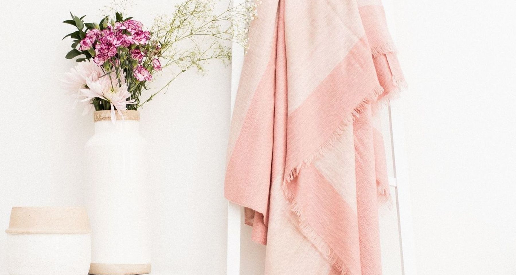 Rosa Merino Throw / Bedspread / Blanket  by Studio Variously