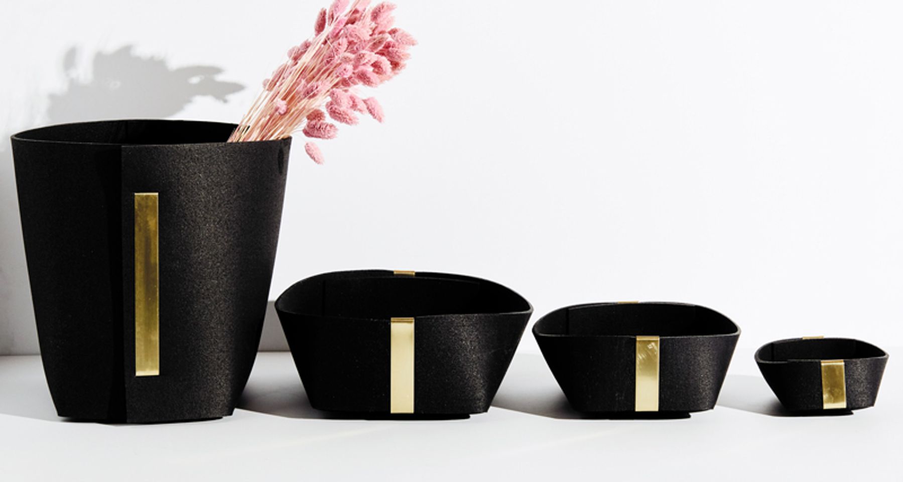 Rubber and Brass Bin by Slash Objects