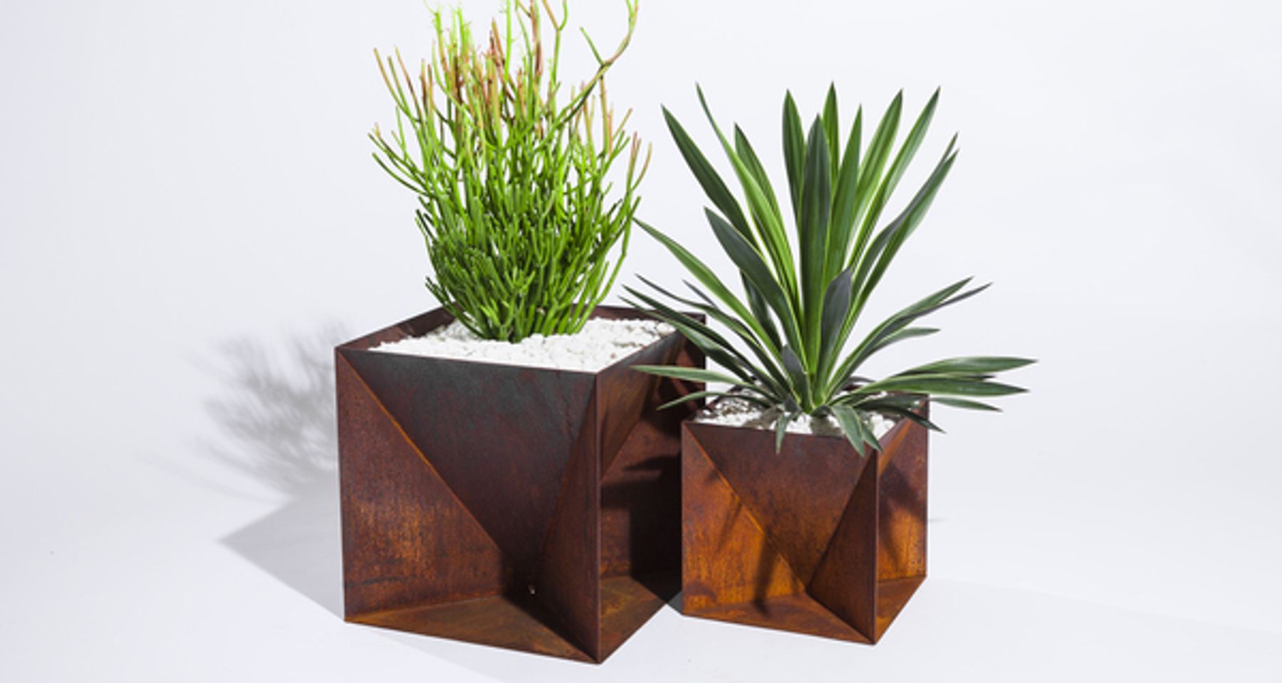 Origami Planter Steel by Trey Jones Studio
