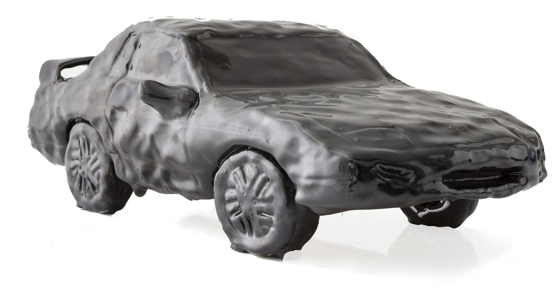 Hematite Fiero Glazed Stoneware Sculpture Unique Edition by Fort Makers