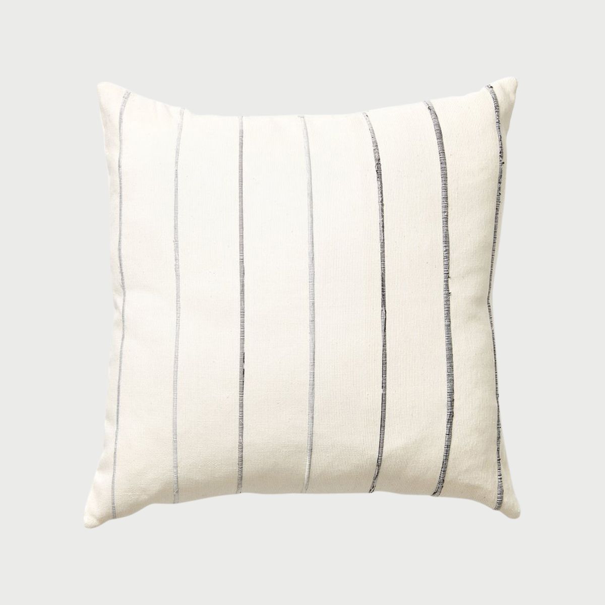 Recycled Stripe Pillow Grey