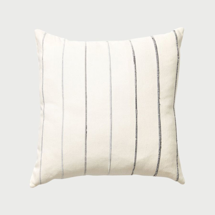 Recycled Stripe Pillow Grey