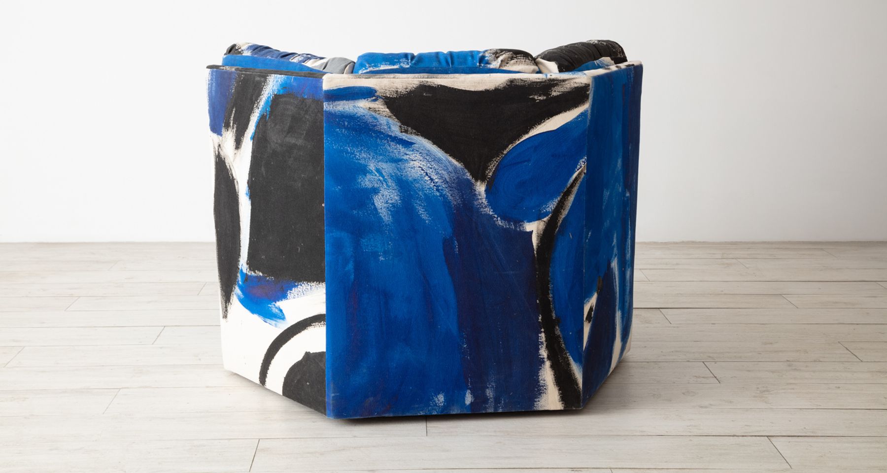 Le Blu Lagoon Hand Painted 3 Piece Sofa by Fort Makers