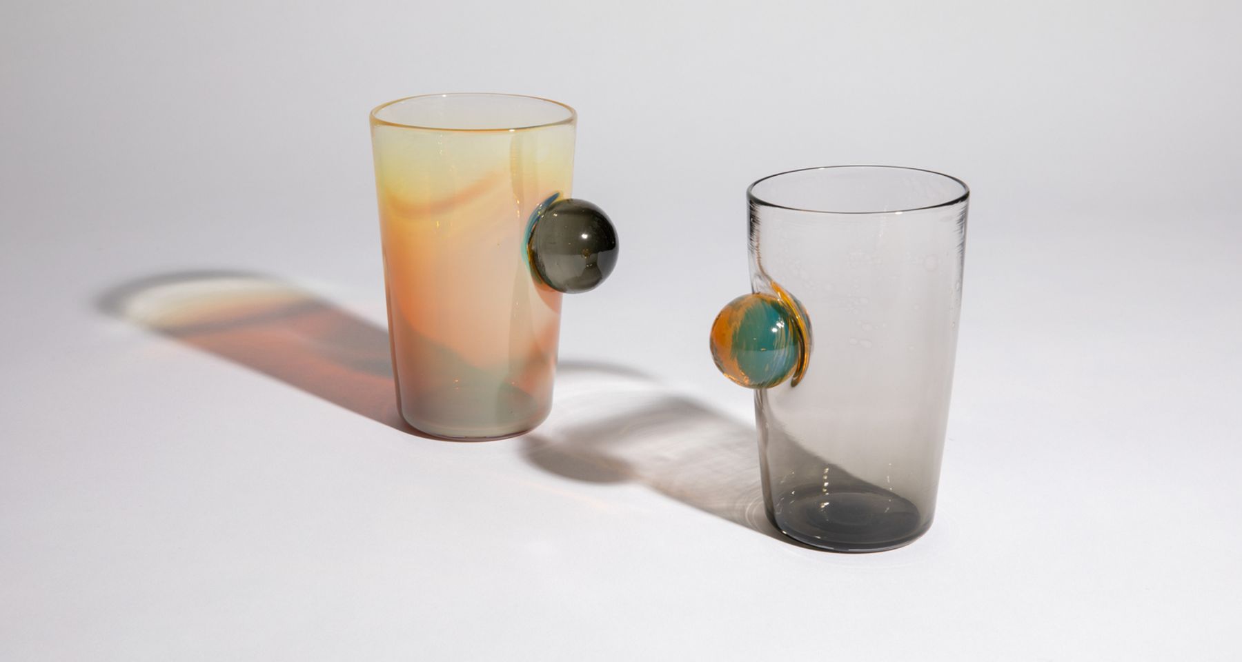 Hand Blown Glass Sunrise Sunset Cup 3   by Fort Makers