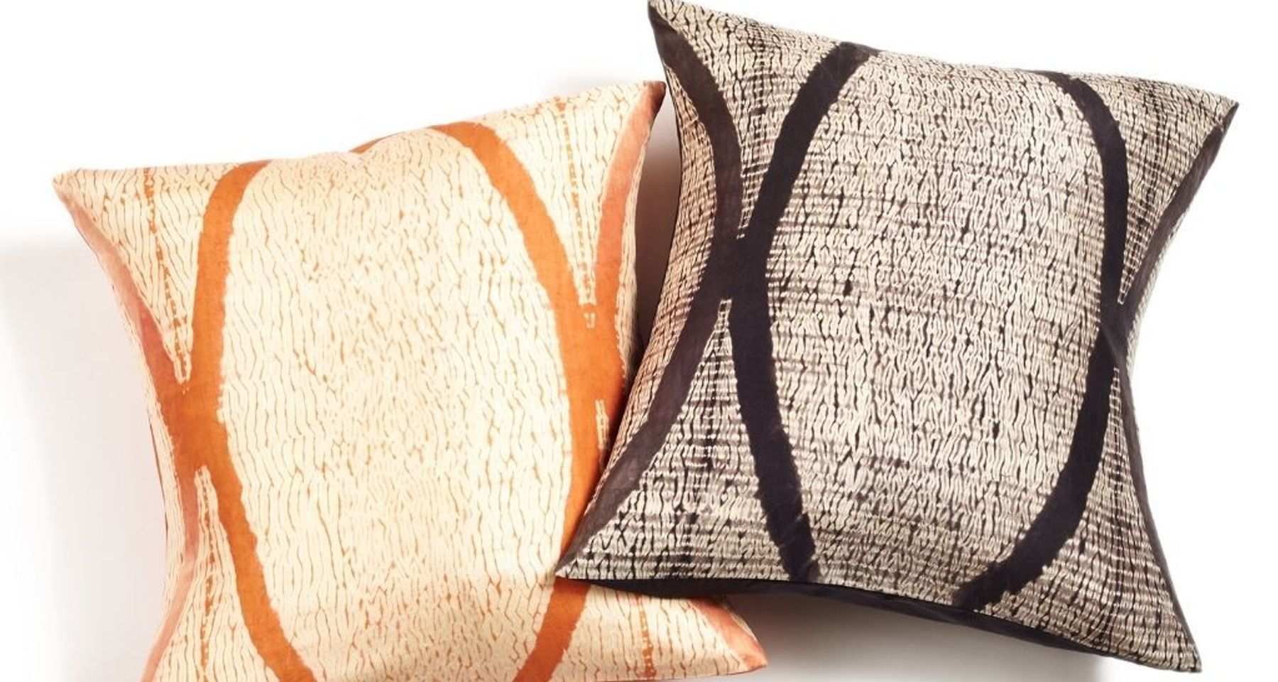 Arc Coral Silk Pillow by Studio Variously