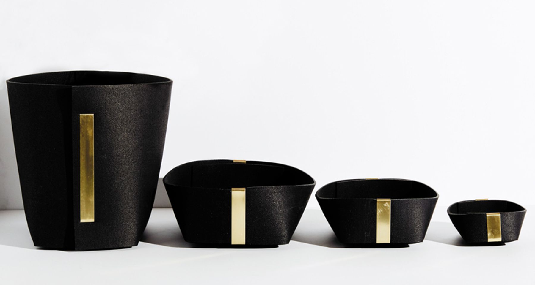 Rubber and Brass Bin by Slash Objects
