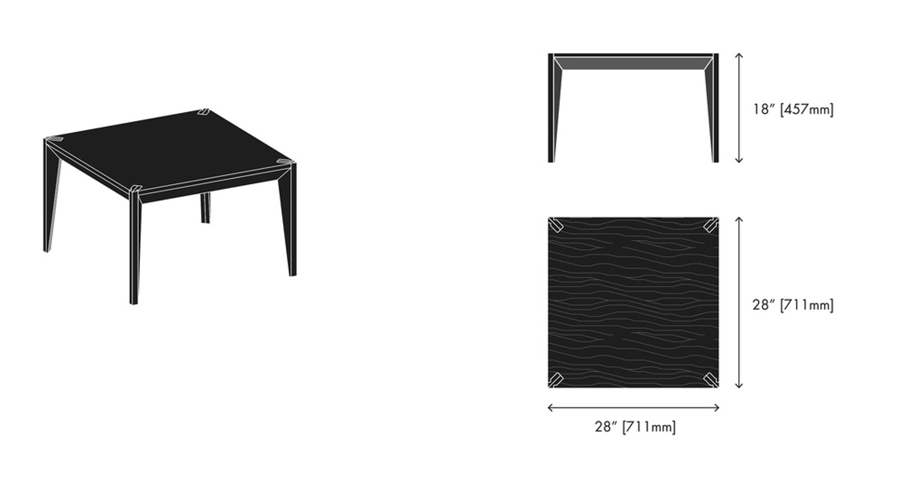 MiMi Square Coffee Table by Miduny