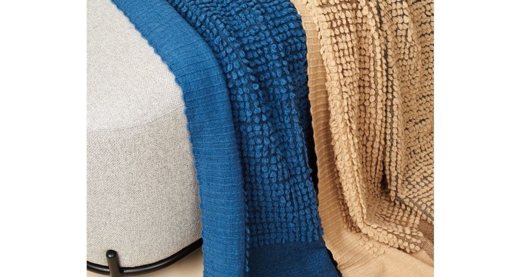 Macaroon Midnight Merino Throw by Studio Variously