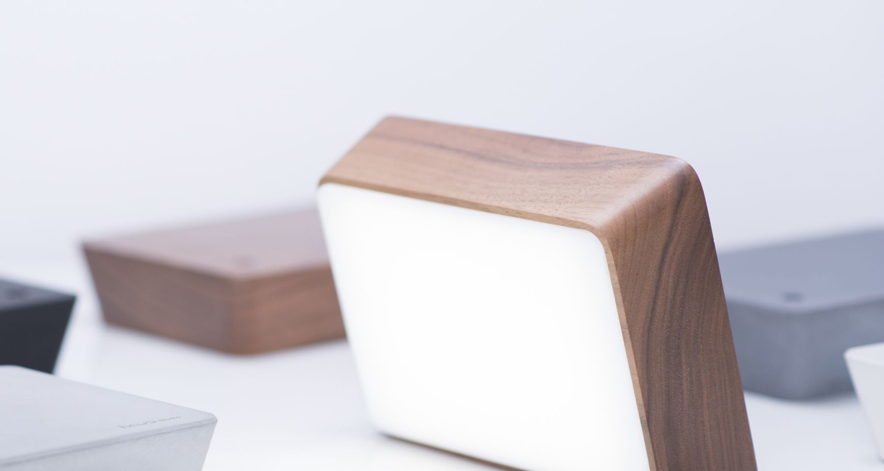 Brick Lamp Walnut by Hyfen