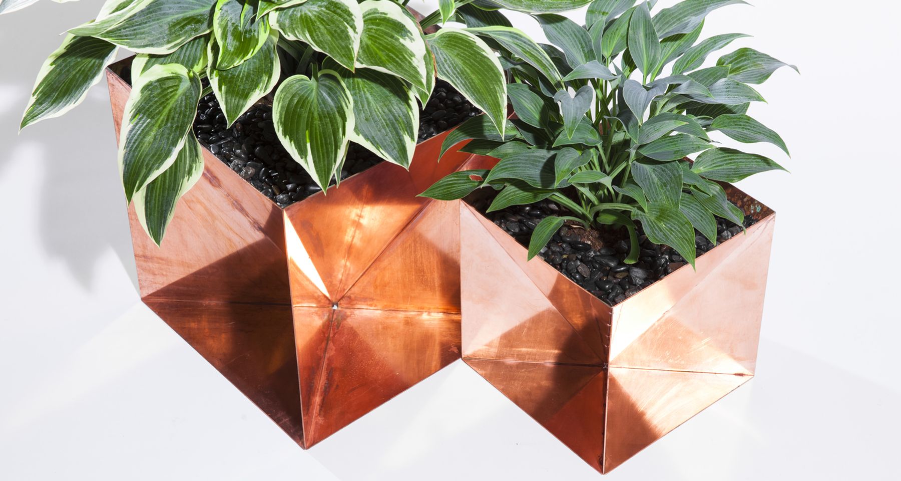 Origami Planter Copper by Trey Jones Studio