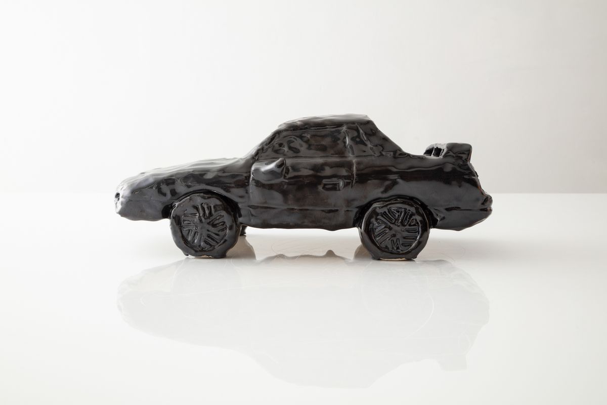 Hematite Fiero Glazed Stoneware Sculpture Unique Edition
