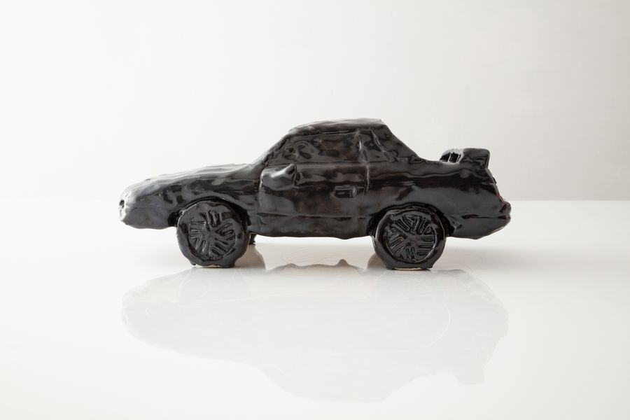 Hematite Fiero Glazed Stoneware Sculpture Unique Edition