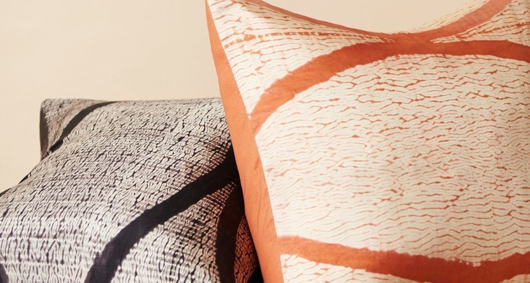Arc Coral Silk Pillow by Studio Variously