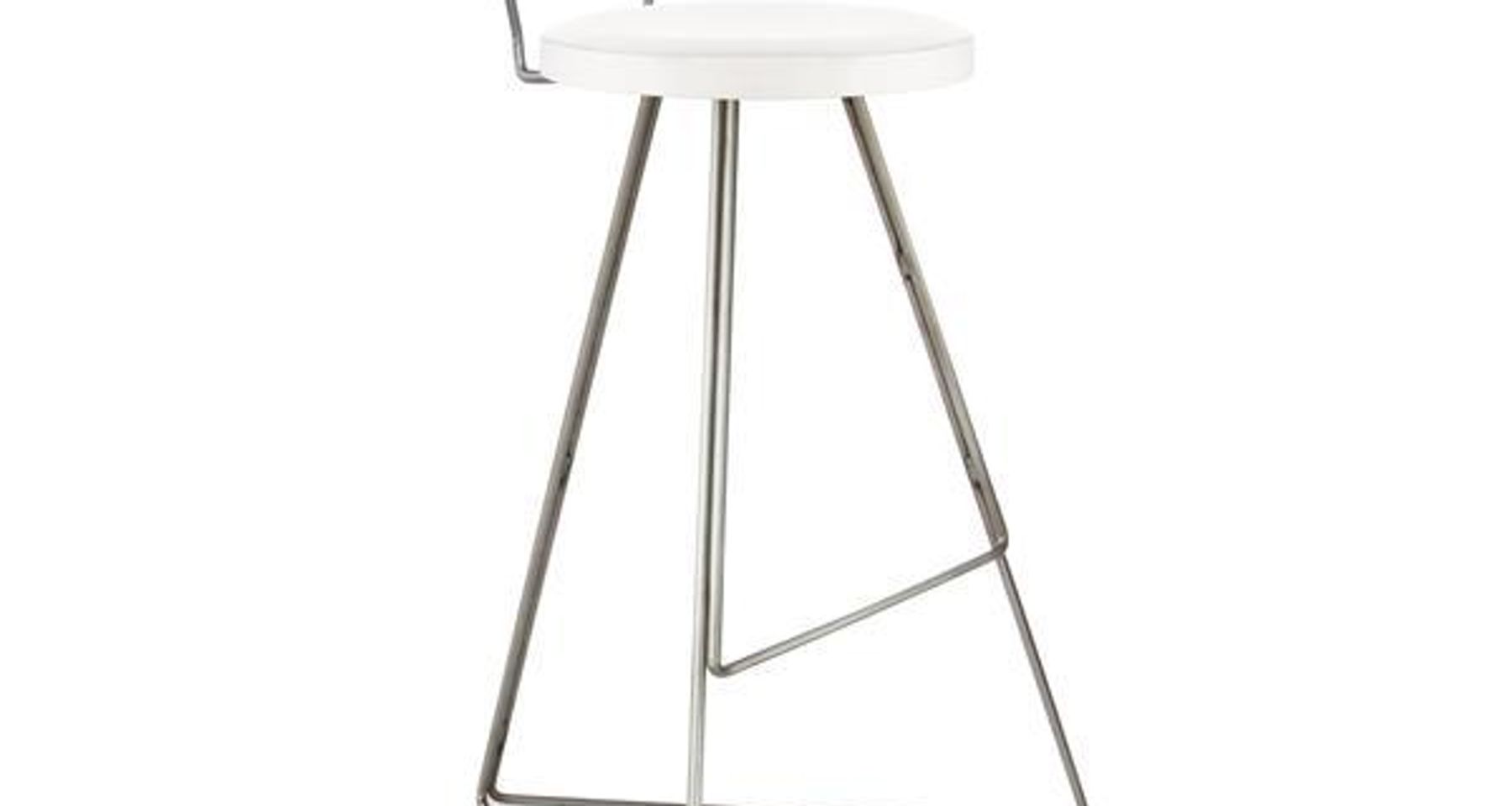 The Coleman Stool with Backrest - Industrial Frame by Greta de Parry
