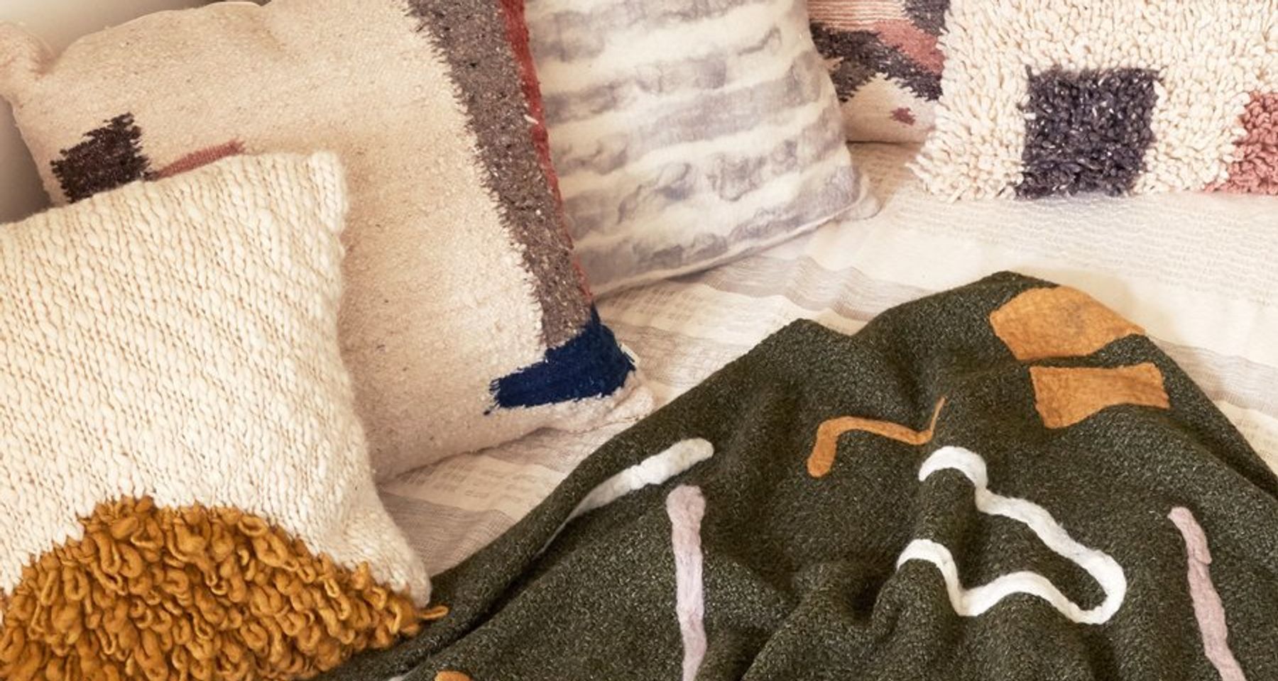 Abstract Throw Hunter Green by MINNA Goods