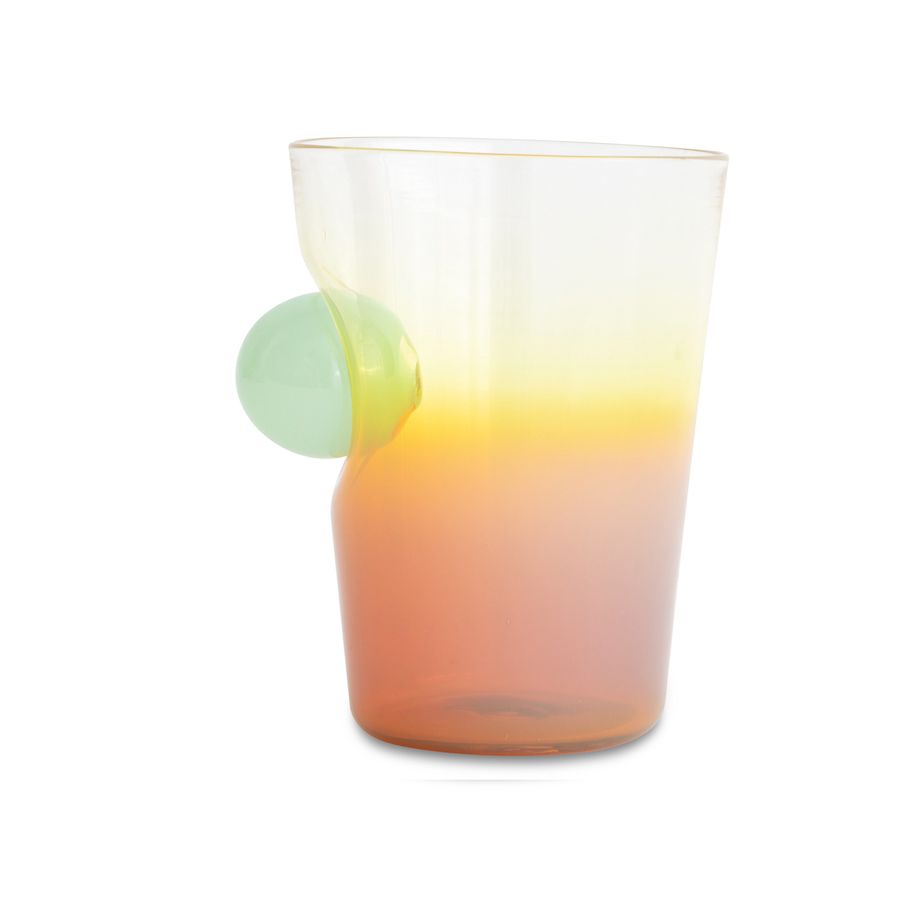 Hand Blown Glass Sunrise Sunset Cup 4  