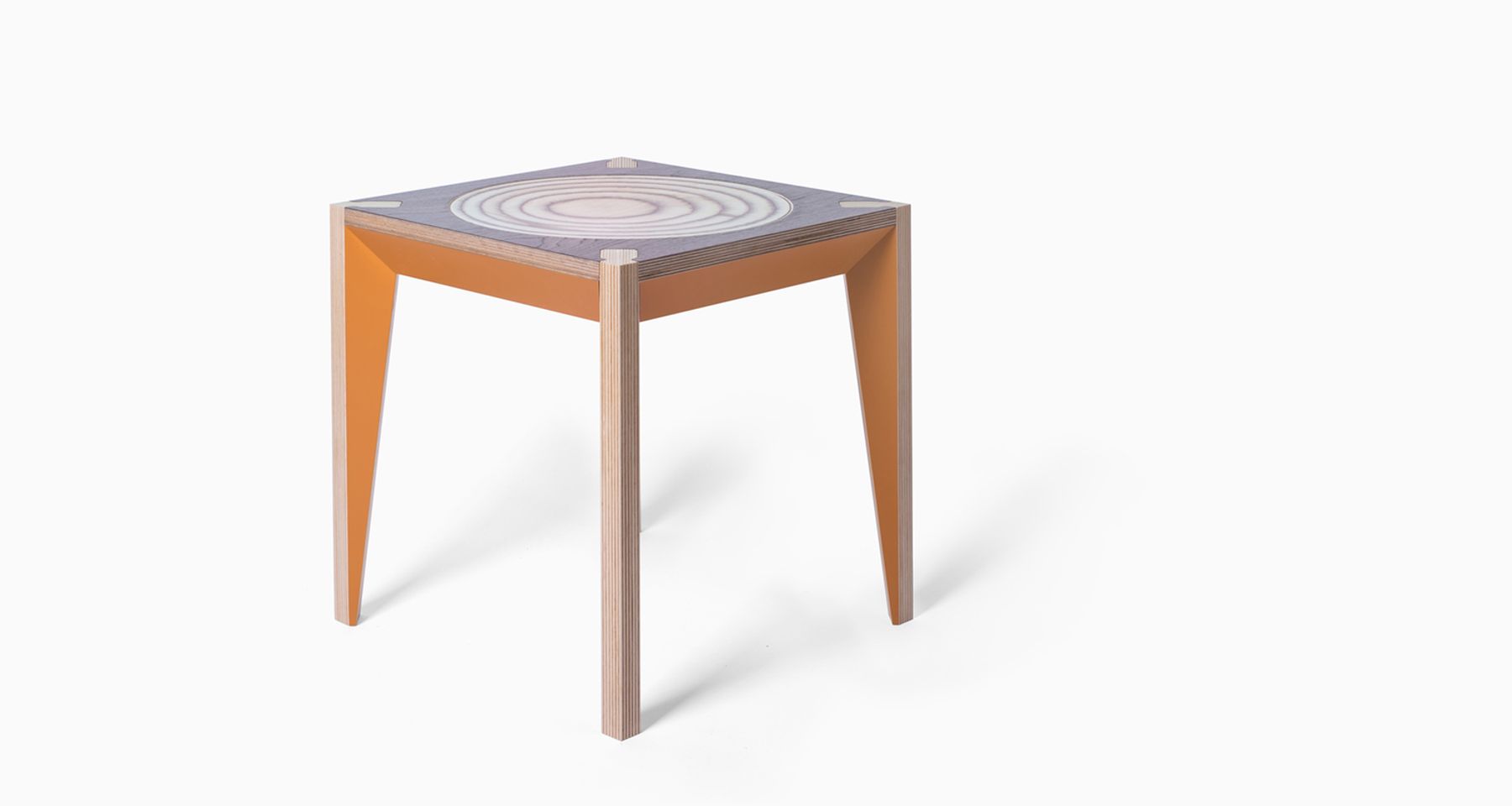 MiMi Stool Walnut Orange by Miduny