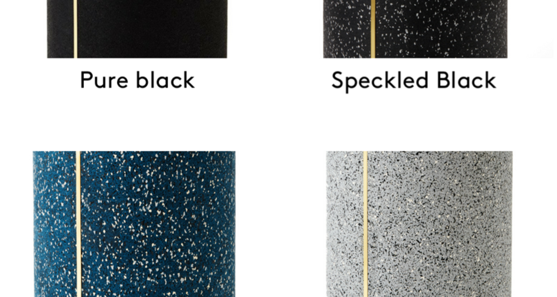 Black Concrete Rubber CYL by Slash Objects