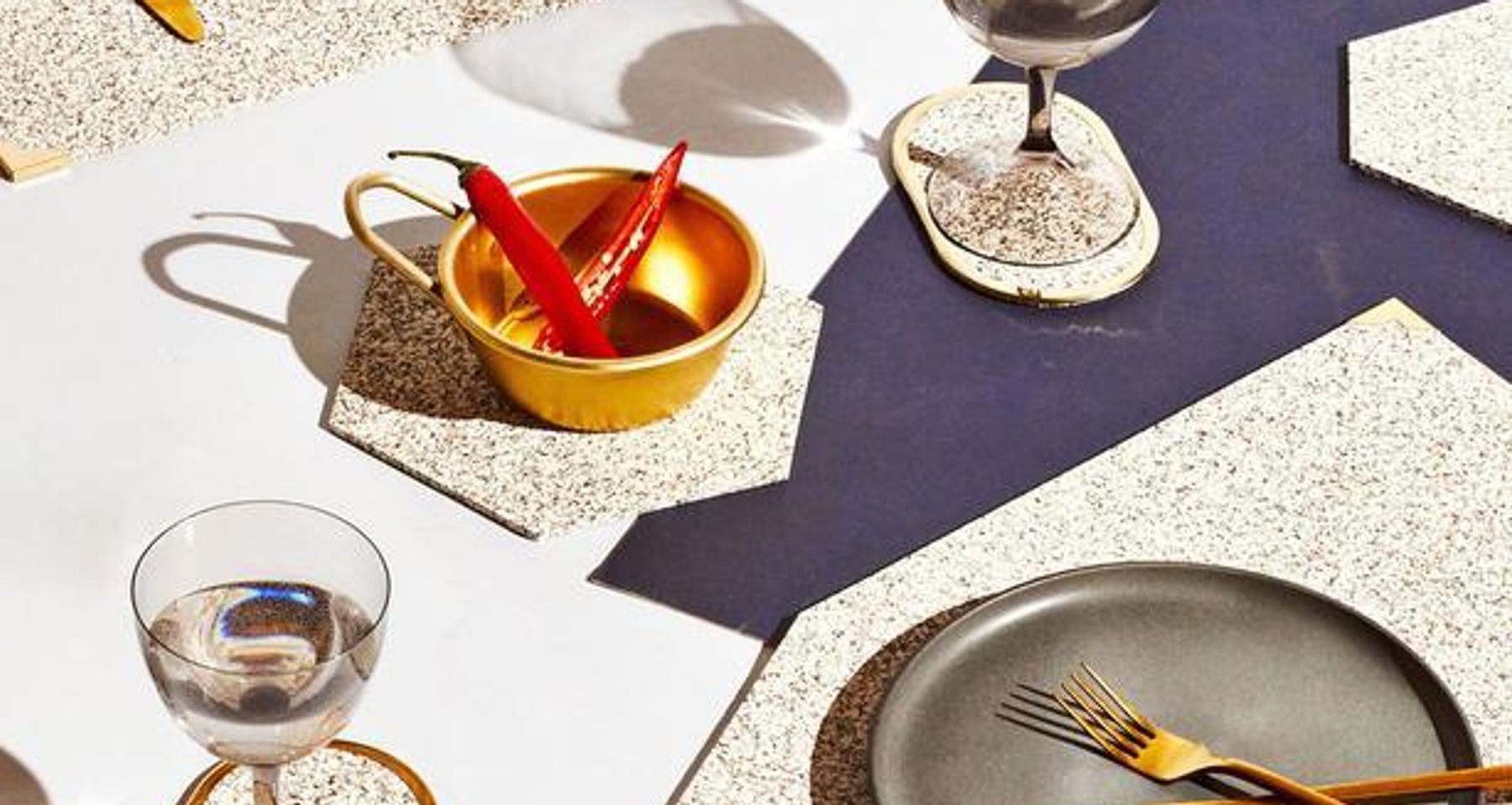 Ring Rubber Coasters Set by Slash Objects