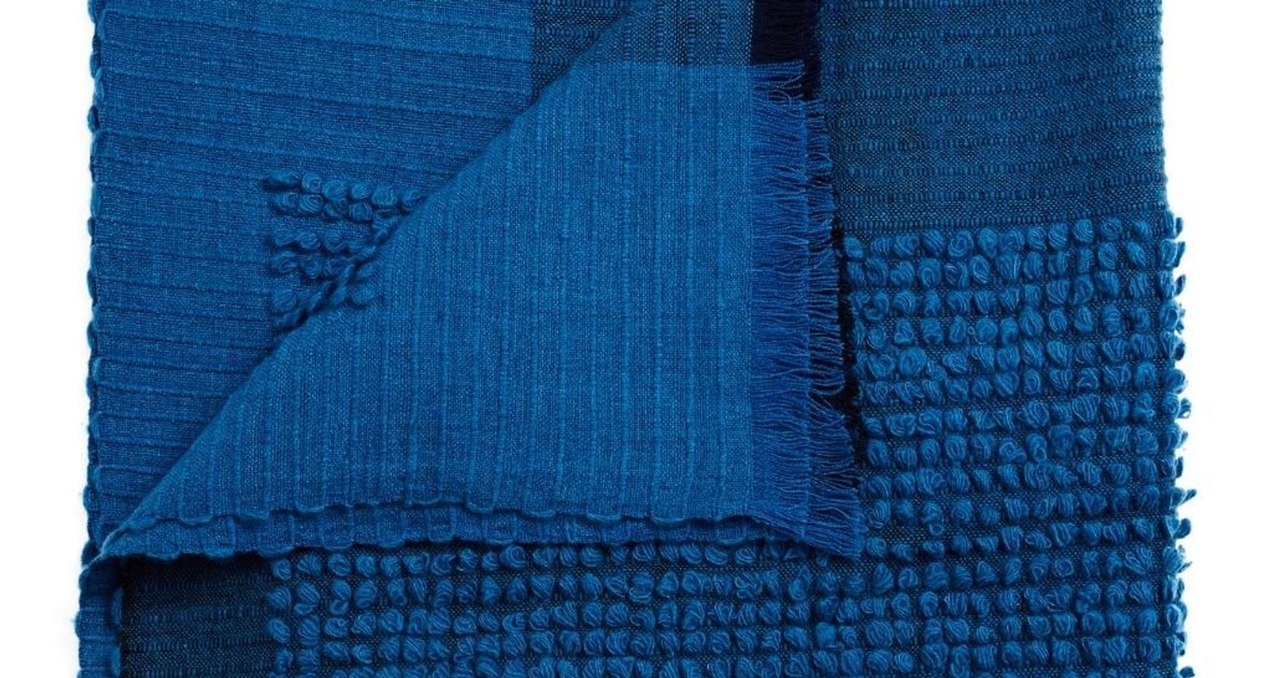 Macaroon Midnight Merino Throw by Studio Variously