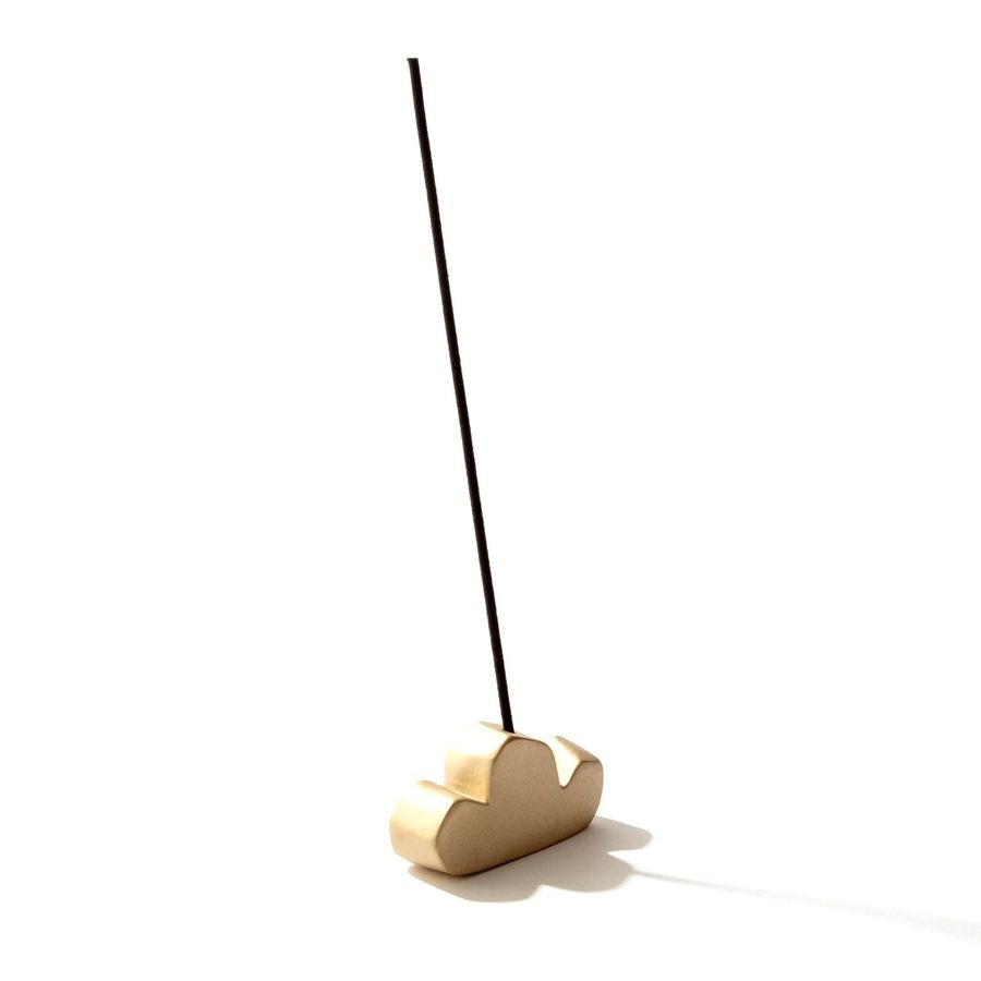Sculptural Brass Cloud Incense Holder