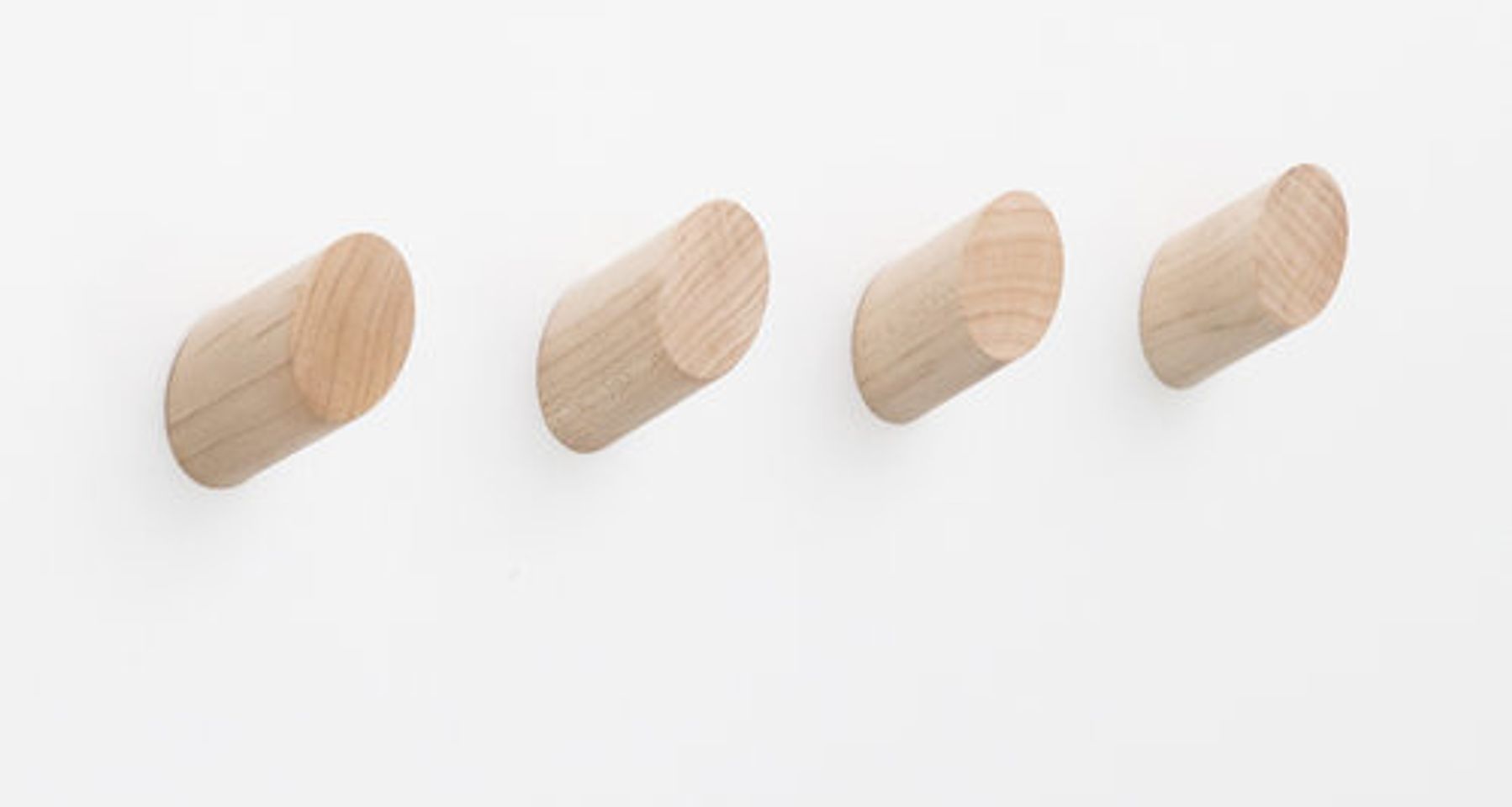 Parallax Round Maple Wall Hooks by Light + Ladder